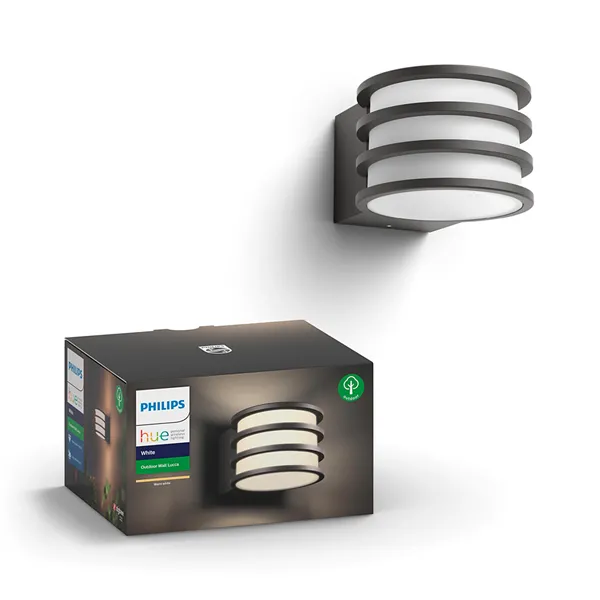 Philips Hue Außenwandleuchte schwarz Lucca 2700K 1740193P0