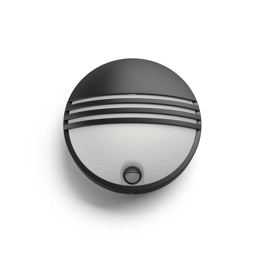 Philips myGarden Yarrow LED-Wandleuchte schwarz, Bewegungssensor 172973016