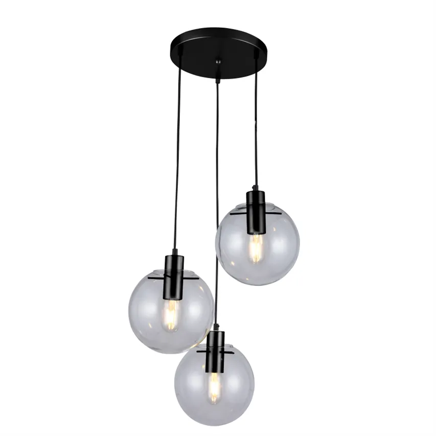 Puerto Pendelleuchte 3xE27 schwarz LP-004/3P BK Light Prestige