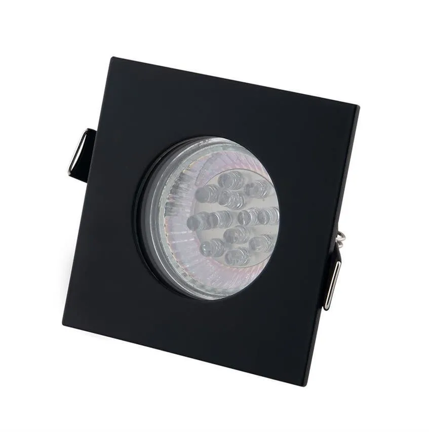 Quadratische Einbau-Pendelleuchte GU10 schwarz IP44 Maxlight H0093