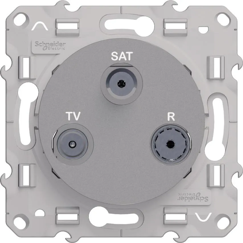 R/TV/SAT-Enddose Aluminium Odace S53D460 Schneider Electric