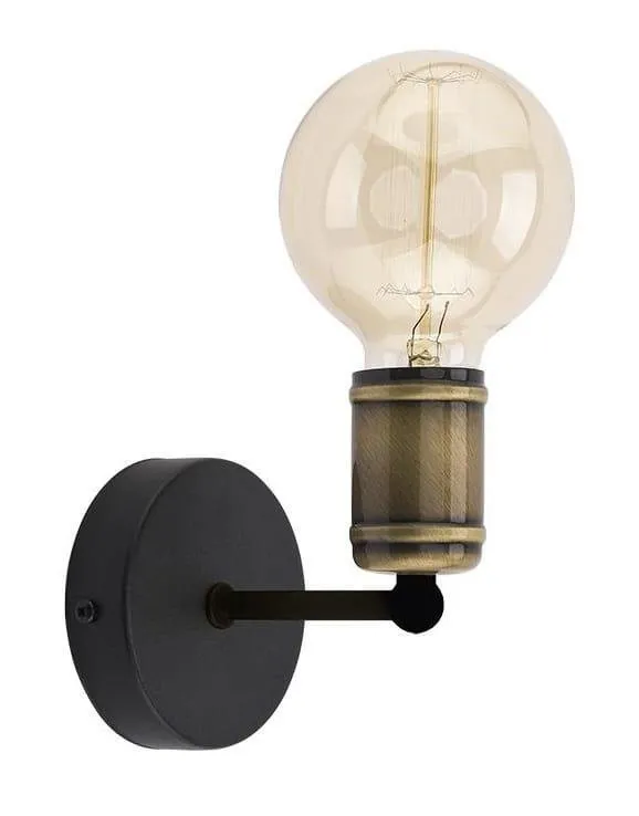RETRO Wandleuchte schwarz E27 60W 1900 TK Lighting