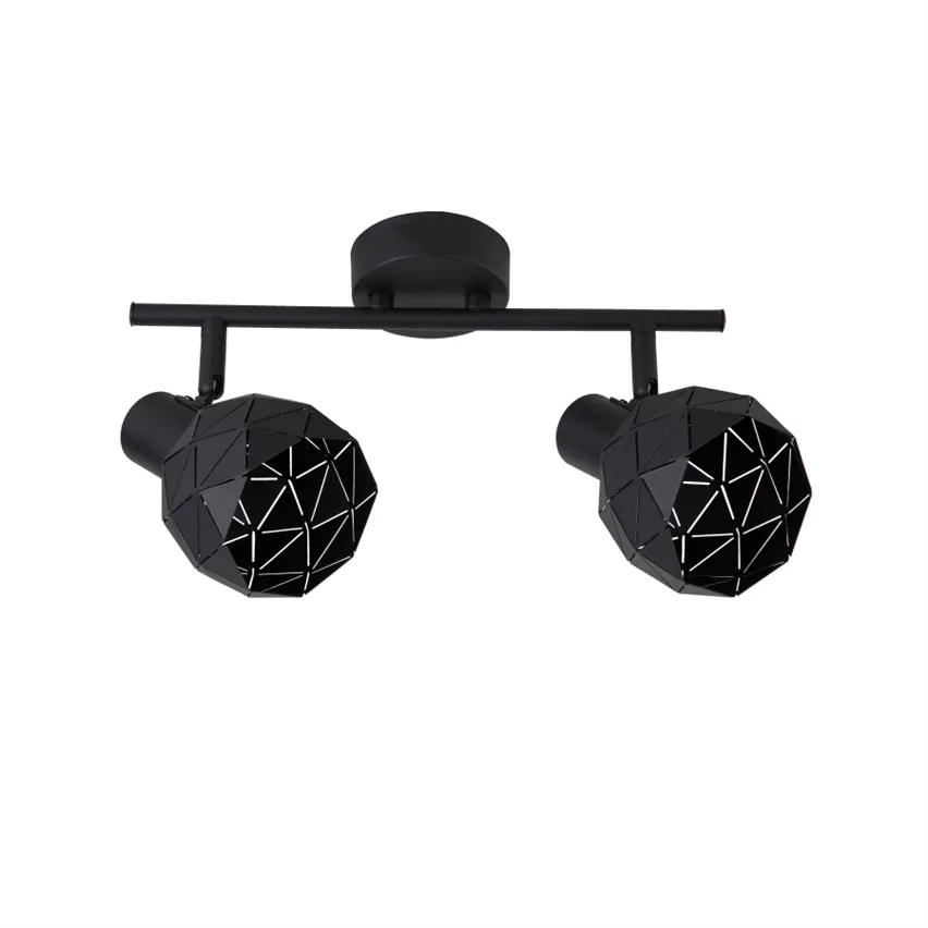 REUS Deckenleuchte schwarz 2x E14 40W Light Prestige LP-8069/2WS BK