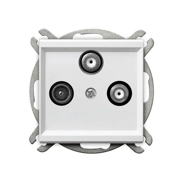 RTV-Sat Durchgangsdose weiss Ospel Sonata GPA-RSP/m/00