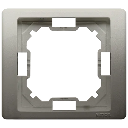 Rahmen 1-fach Neos satin met. vertikal und horizontal Kontakt Simon BMRC1/29