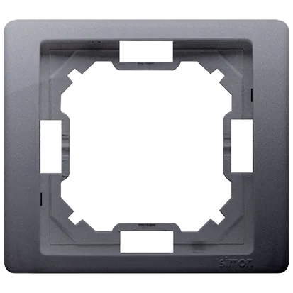 Rahmen 1-fach Neos silber matt vertikal und horizontal Kontakt Simon BMRC1/43