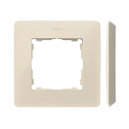 Rahmen 1fach Detail original-mono cremeweiß/ Grundfarbe cremeweiß Kontakt Simon 82 8200610-031