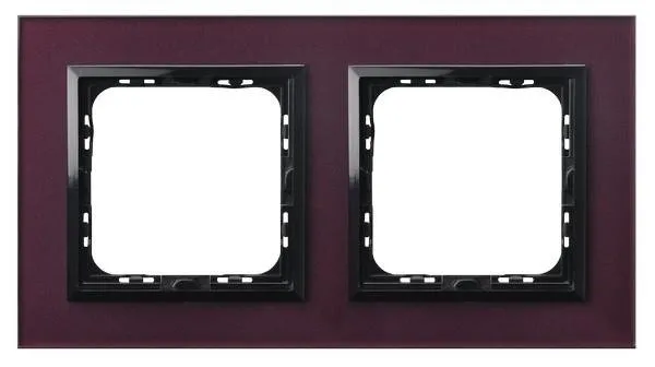 Rahmen 2-fach Pflaume Glas Ospel Sonata R-2RGC/61/25