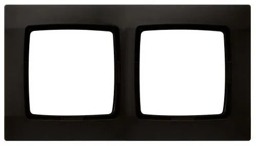 Rahmen 2-fach Schokoladen metallic Ospel Karo R-2S/40