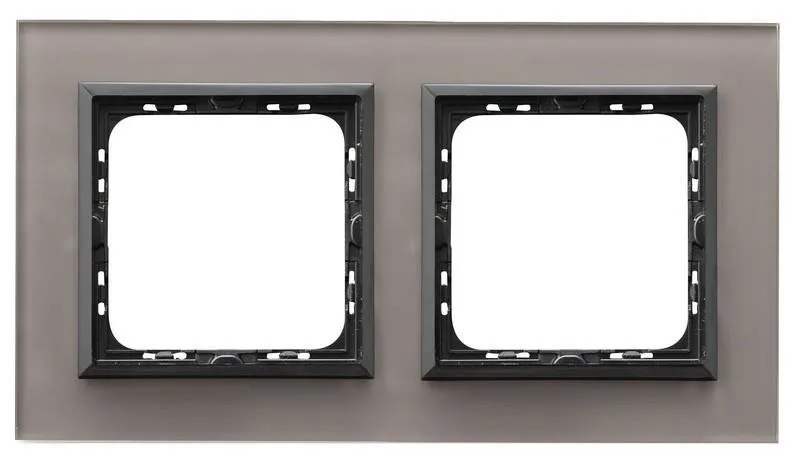 Rahmen 2-fach grau Glas Ospel Sonata R-2RGC/41/25