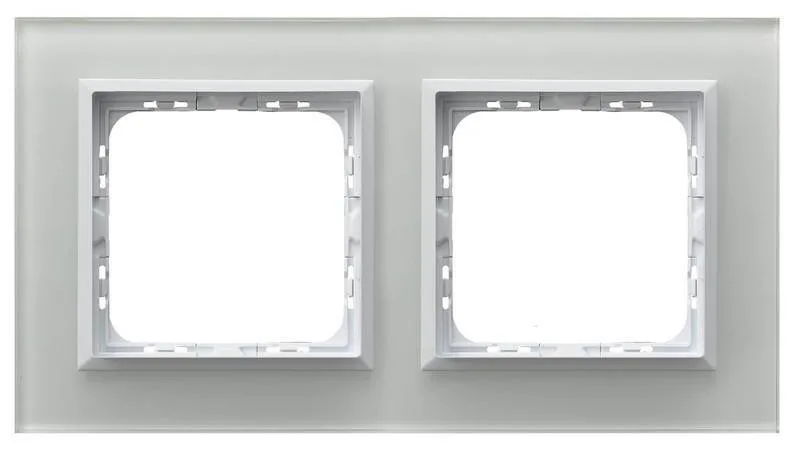 Rahmen 2-fach weisses Glas Ospel Sonata R-2RGC/31/00