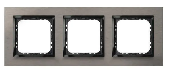 Rahmen 3-fach gebürsteter Satin Ospel Impression R-3YAC/63/25