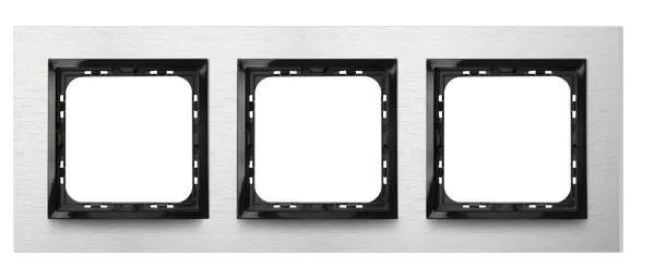 Rahmen 3-fach gebürstetes Aluminium Ospel Impression R-3YAC/62/25