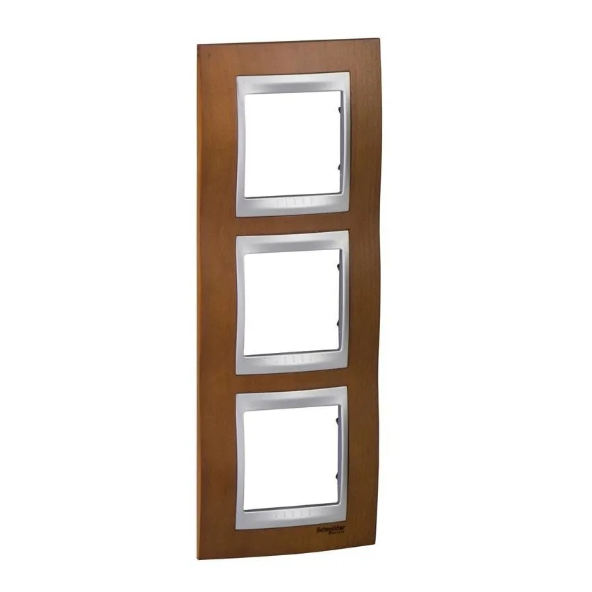 Rahmen 3-fach vertikal Kirsche Unica MGU66.006V.0M2