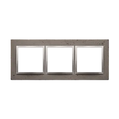 Rahmen 3fach grau Beton Kontakt Simon 54 Nature DRN3/96