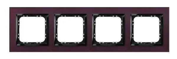 Rahmen 4-fach Pflaume Glas Ospel Impression R-4YGC/61/25