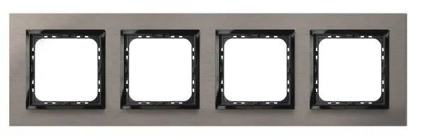 Rahmen 4-fach gebürsteter Satin Ospel Impression R-4YAC/63/25