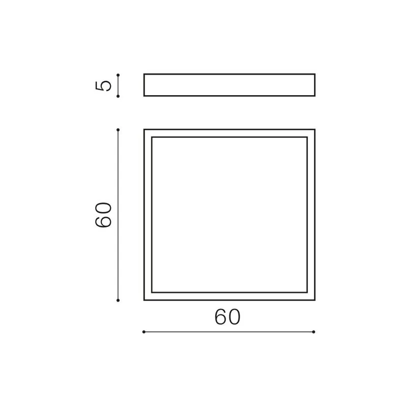 Rahmen für LED-Panel 60cm Aluminium Azzardo PL-AK02