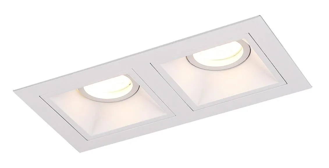 Rechteckige Einbau-Pendelleuchte HIT II 2xGU10 weiß Maxlight H0081