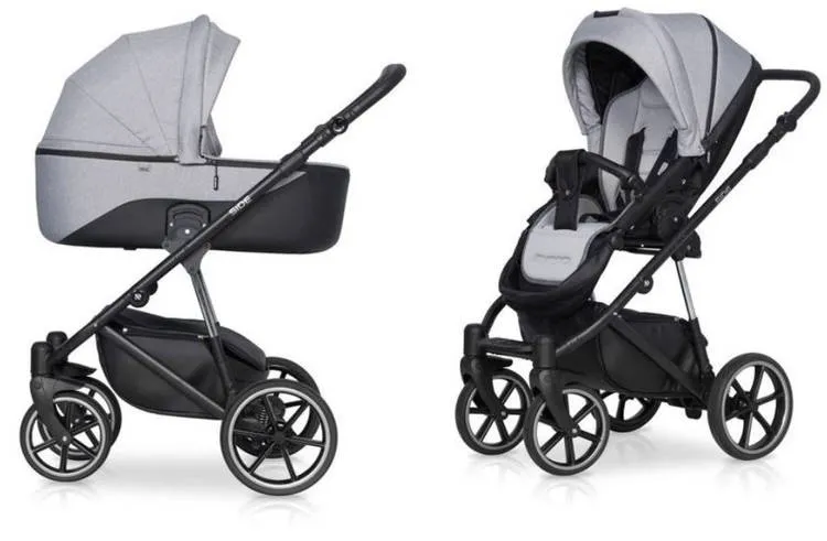 Riko Side 2-in-1 Tiefschläfer Kinderwagen Grey Fox