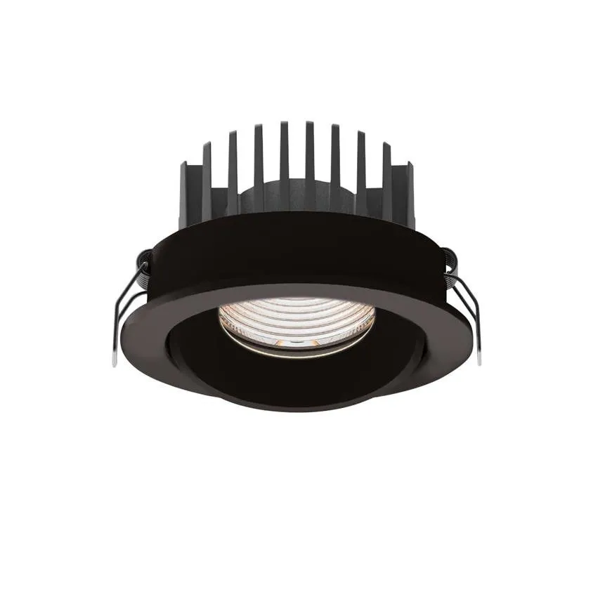 Runde Einbaulampe CYKLOP LED 12W 3000K 900lm IP65 schwarz Maxlight H0095