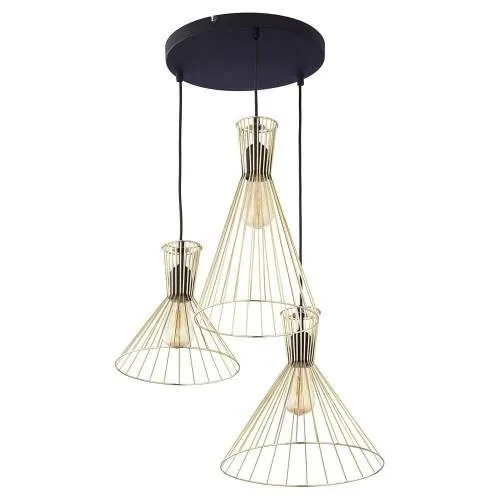 SAHARA Pendelleuchte schwarz, weiß 3x E27 60W 3351 TK Lighting