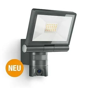 Scheinwerfer LED mit Kamera XLED CAM 21W 3000K 2200lm Anthrazit IP44 Steinel