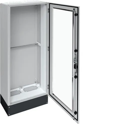 Schrank univers IP55/I 1850x550x275mm + 200mm Sockel  Klarsichttür Hager FR22K2
