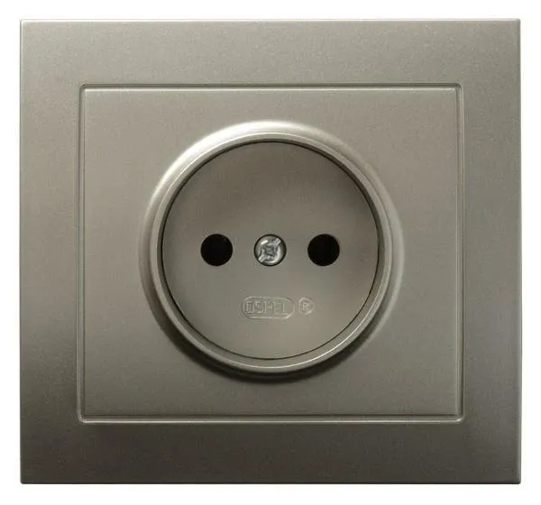 Steckdose 1-fach Satin light Ospel Kier GP-1W/45