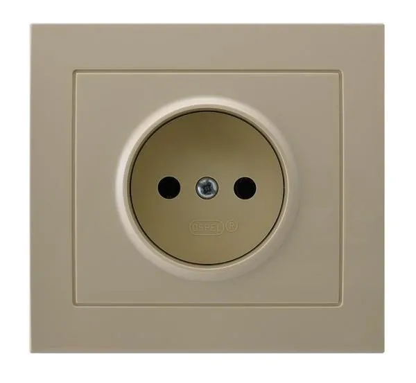 Steckdose 1-fach beige Ospel Kier GP-1W/01