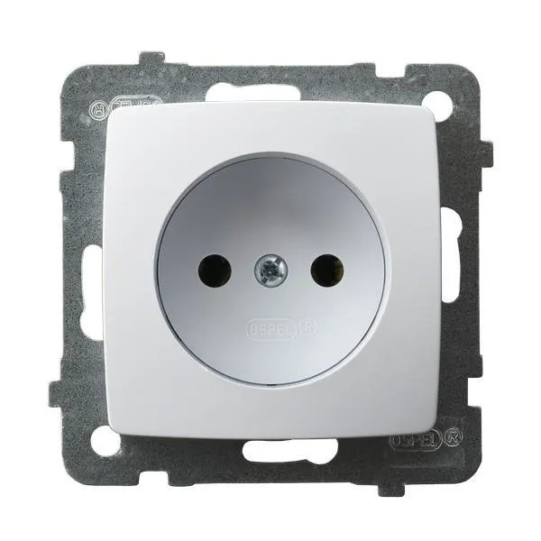 Steckdose 1-fach weiss Ospel Karo GP-1S/m/00