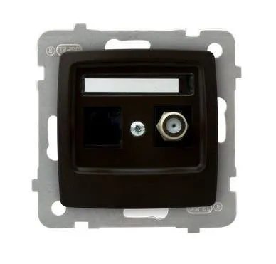 Steckdose Computer-Antenne Schokoladen metallic Ospel Karo GPKA-S/K/m/40