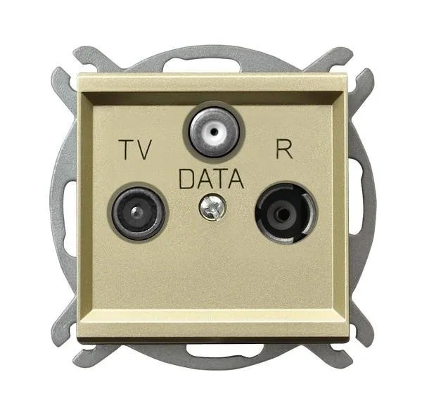 Steckdose RTV-DATA Champagner goldfarbig Ospel Sonata GPA-RD/m/39