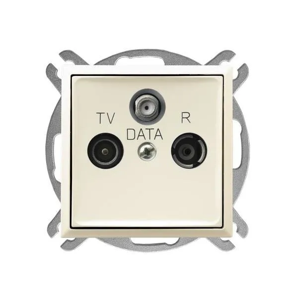 Steckdose RTV DATA Ecru Ospel Aria GPA-UD/m/27