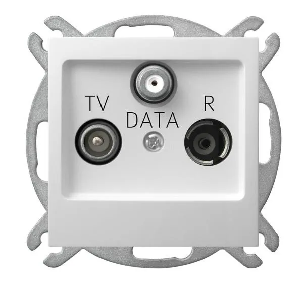 Steckdose RTV-DATA weiss Ospel Impression GPA-YD/m/00