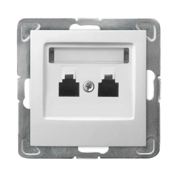 Steckdose telefonisch, doppelte, unabhängige weiss Ospel Impression GPT-2YN/m/00