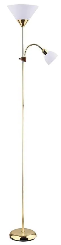 Stehleuchte ACTION gold, weiß E27 100W, E14 25W IP20 Rabalux