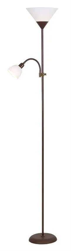 Stehleuchte ACTION weiß, braun E27 100W, E14 25W IP20 Rabalux