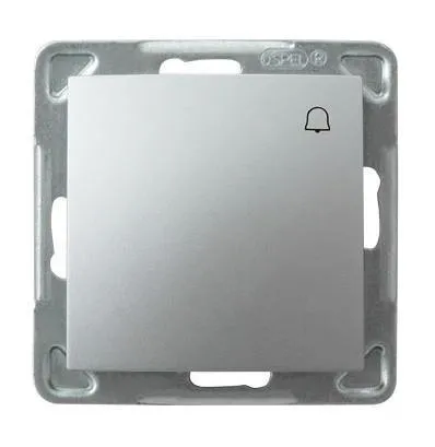 Taster mit Klingel-Symbol Silber Ospel Impression ŁP-6Y/m/18