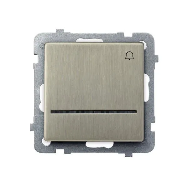 Taster mit Klingel-Symbol mit Hintergrundbeleuchtung blau neu Silber neu Silber ŁP-6RMS/m/44