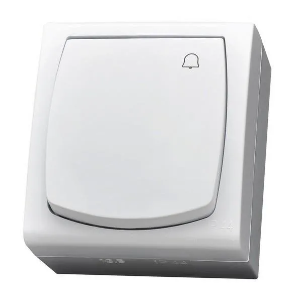 Taster mit Klingel-Symbol weiss Ospel Madeira ŁNH-6N/00