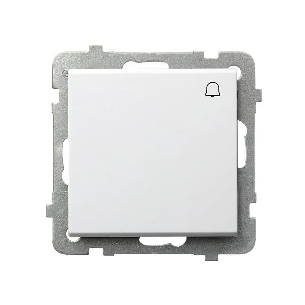 Taster mit Klingel-Symbol weiss Ospel Sonata ŁP-6R/m/00