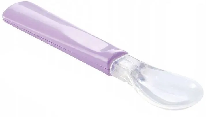 Thermobaby Teelöffel mit Silikonspitze 2 Stück. Lavendel