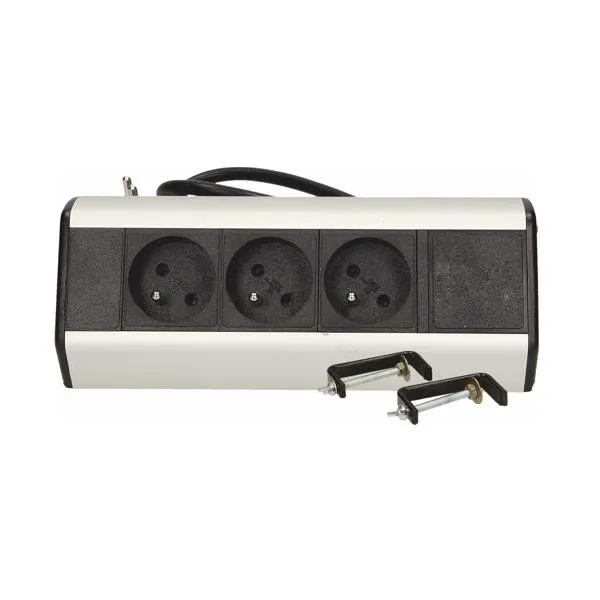 Tischsteckdose mit Montagebügel 3x2P+Z und Kabel 1,8m OR-AE-13104Orno