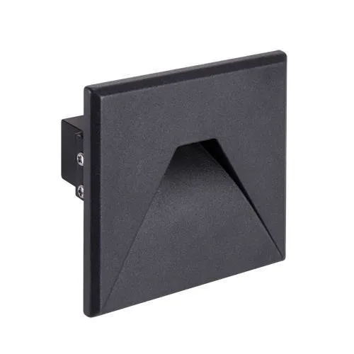 Treppenleuchte KURS LED D 1.6W 4000K 70lm BLACK quadratisch schwarz IP54 STRUHM