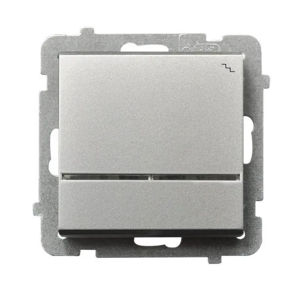 Treppenschalter mit Hintergrundbeleuchtung blau Silber matt Ospel Sonata ŁP-3RS/m/38