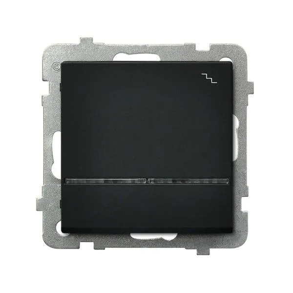 Treppenschalter mit Hintergrundbeleuchtung blau schwarz metallic Ospel Sonata ŁP-3RS/m/33