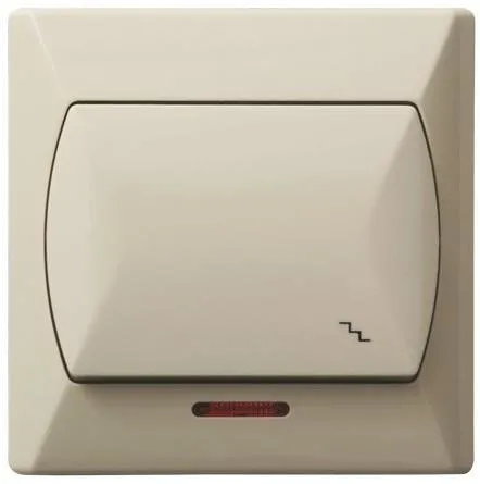 Treppenschalter mit Hintergrundbeleuchtung orange beige Ospel Akcent ŁP-3AS/01