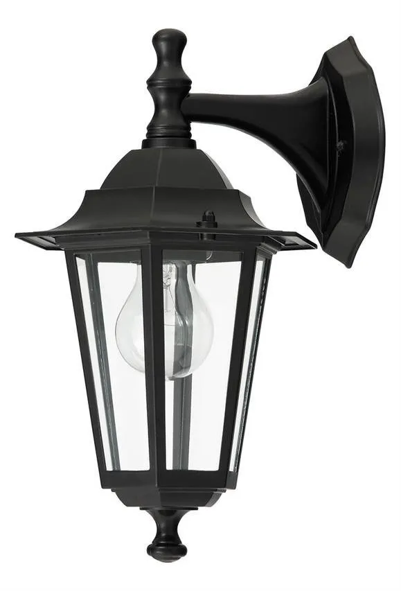 VELENCE Garten-Wandleuchte schwarz E27 60W IP43 Rabalux