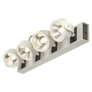 Wand- und Deckenleuchte, KALU-Strahler, vierfach, 60 Grad, weiß/schwarz, SLV 1000134
